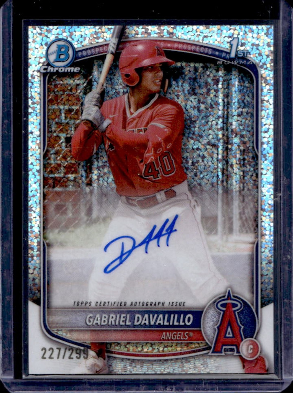 2025 Bowman Chrome Gabriel Davalillo Auto Speckle Refractor 1st #227/299