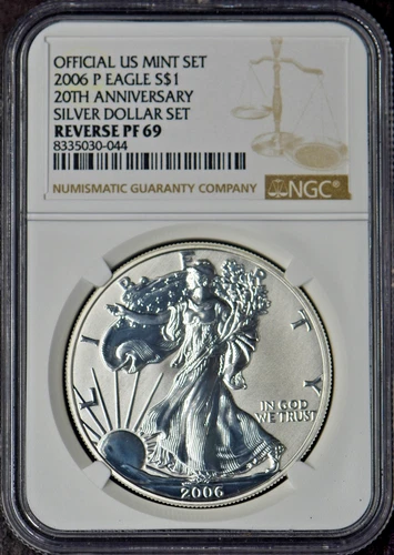2006-P American Silver Eagle NGC REV PF69 US MINT DOLLAR SET 20TH ✪COINGIANTS✪
