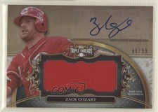 2013 Topps Triple Threads Unity Jumbo Relics 98/99 Zack Cozart Auto s7f