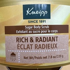 Kneipp Beauty Secret Rich  Radiant Sugar Body Scrub 7.8 oz