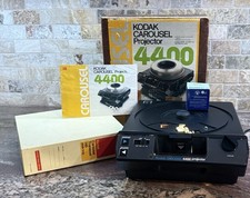 Vintage Kodak Carousel Slide Projector 4400 TESTED WORKS Orig Box 80 Slide Tray