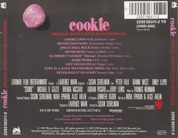 Cookie Soundtrack / Holly Johnson Transvision Vamp Tommy Page Thomas Newman OST - Bild 2 von 2