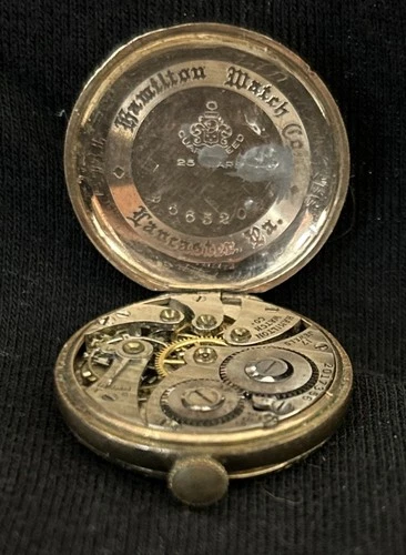 Hamilton Grade 986 17-Jewel Antique 1918 Watch 25 K GF? Not Running Parts/Repair