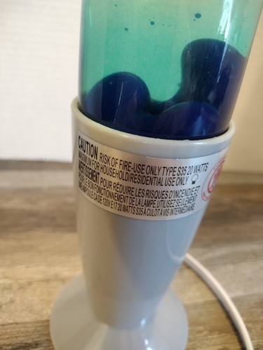 lava lamp blue Lava gray base 70's Style 6504A 13.5" Decor Works - Picture 8 of 12