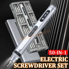 50 in 1 Cordless Electric Precision Screwdriver Set Magnetic Bits Screwdriver