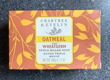Crabtree  Evelyn OATMEAL AND WHEATGERM Triple-Milled Soap Bar 7 oz NIB