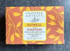 Crabtree & Evelyn OATMEAL AND WHEATGERM Triple-Milled Soap Bar 7 oz NIB