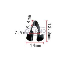 10 x  Halte-klammer Kofferraum Dachhimmel Heckklappe passend für VW 7M3827649 