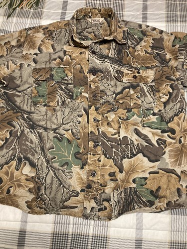 VTG Made in USA Walls Advantage Camouflage Wooded Button up Cotton Shirt Medium - Picture 3 of 11