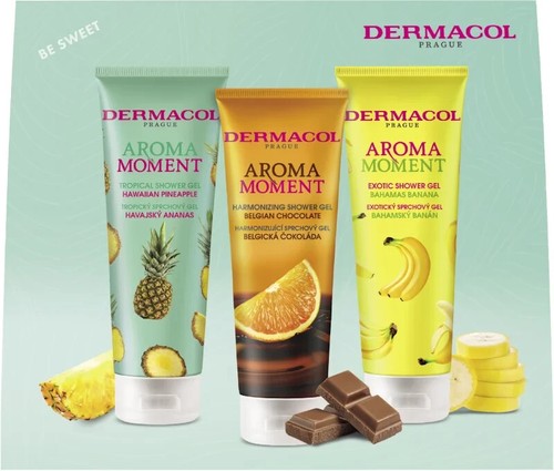 DERMACOL AROMA MOMENT 3in1 Exotic Shower Gel Set Gift Box 3 bottles x 250ml - Picture 2 of 8