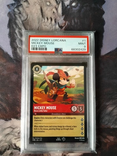 Disney Lorcana 1st Mickey Mouse Brave Little Tailor D23 Expo 2022 PSA 9 MINT