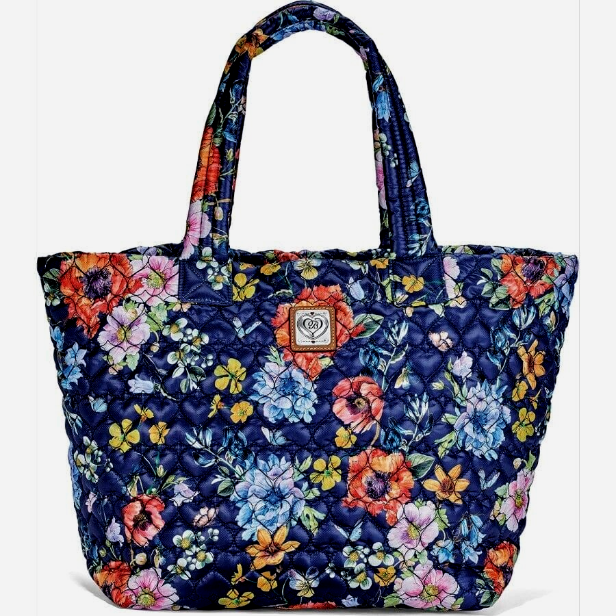NWT Brighton Wild Garden Multi-Colored Quilted Knox XL Tote Handbag $355