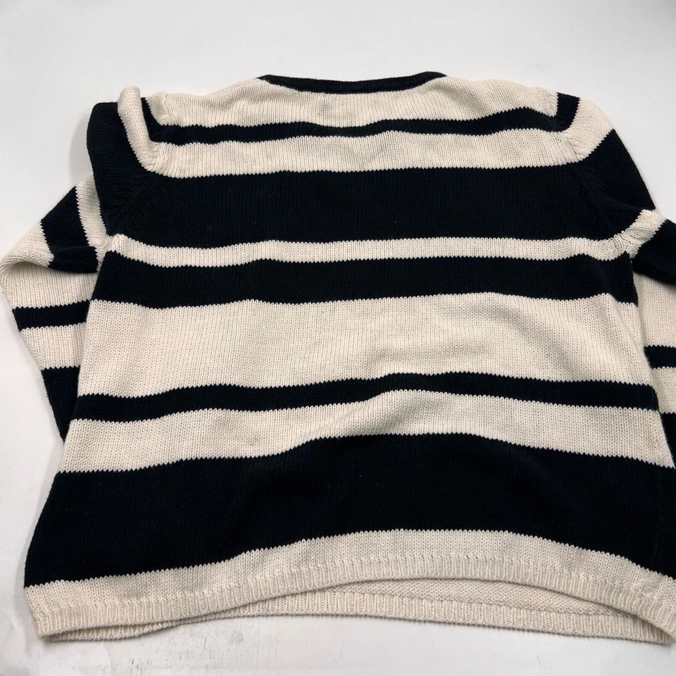 Calliope Road Womens Pullover Sweater Size XL Black White Striped New Zealand Foto 4 de 4