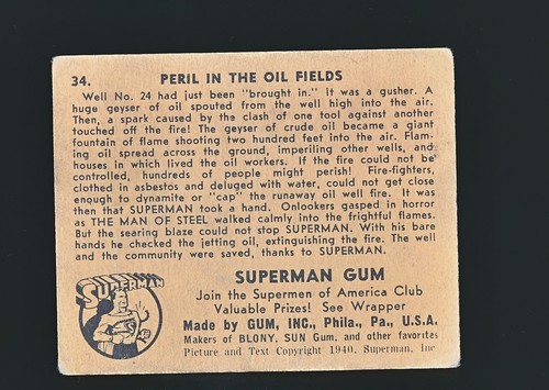 Superman Peril in the Oil Fields 1940 #34 en muy buen estado/excelente - Imagen 3 de 3