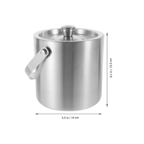 Bar Ice Tongs Stainless Steel Ice Bucket Ice Bucket For Cocktail Bar Storage - Picture 7 of 12