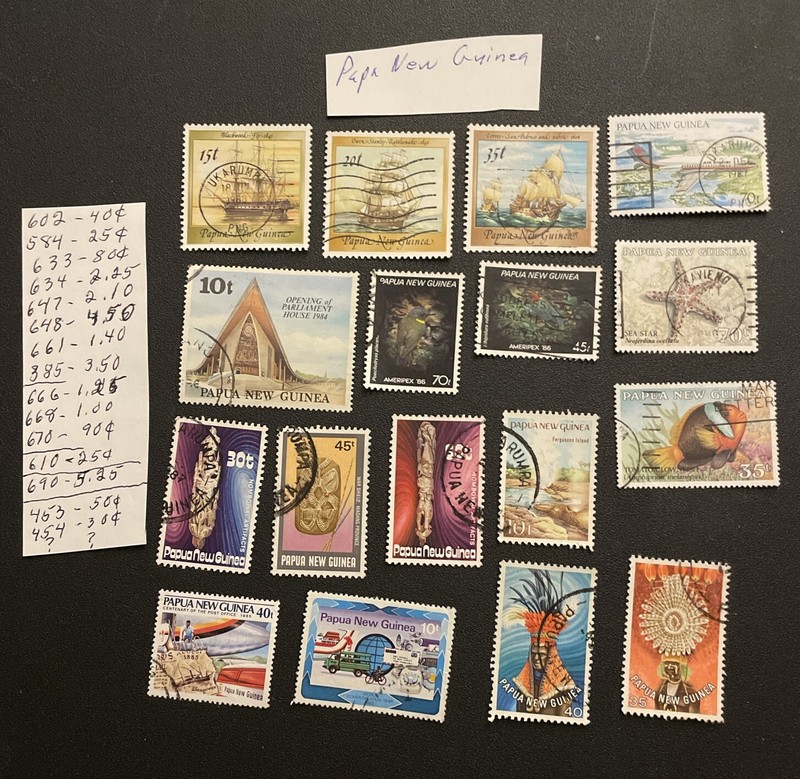 Papua New Guinea stamps. Used. See list for most stamps.