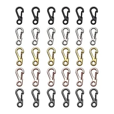 30Pcs Mini Carabiner Clip Snap Hook Buckle Clasps for Paracord Keychain Backpack