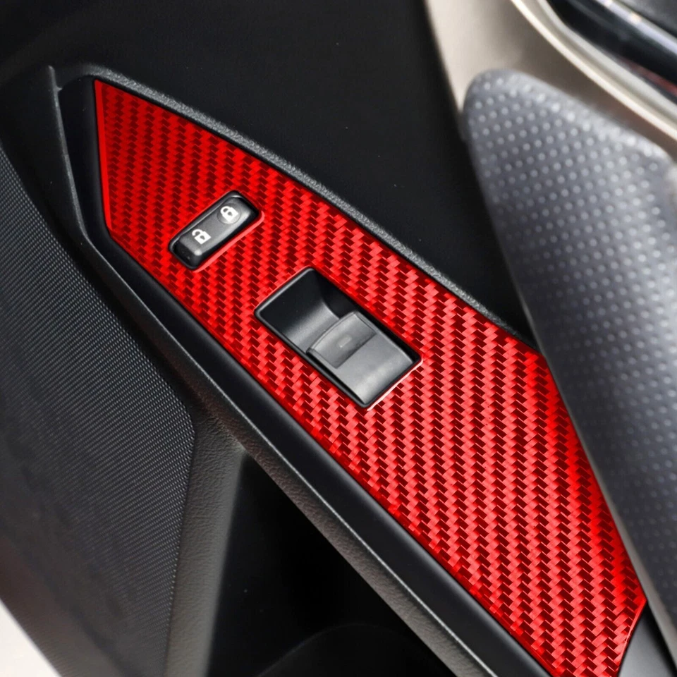 26Pcs Red Carbon Fiber Kits Full Interior Trim Set For Lexus CT CT200h 2011-17 - Изображение 4 из 4