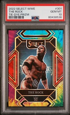 RAINBOW (no 1/1) The Rock 2022 Panini Select #301 WWE Mezzanine