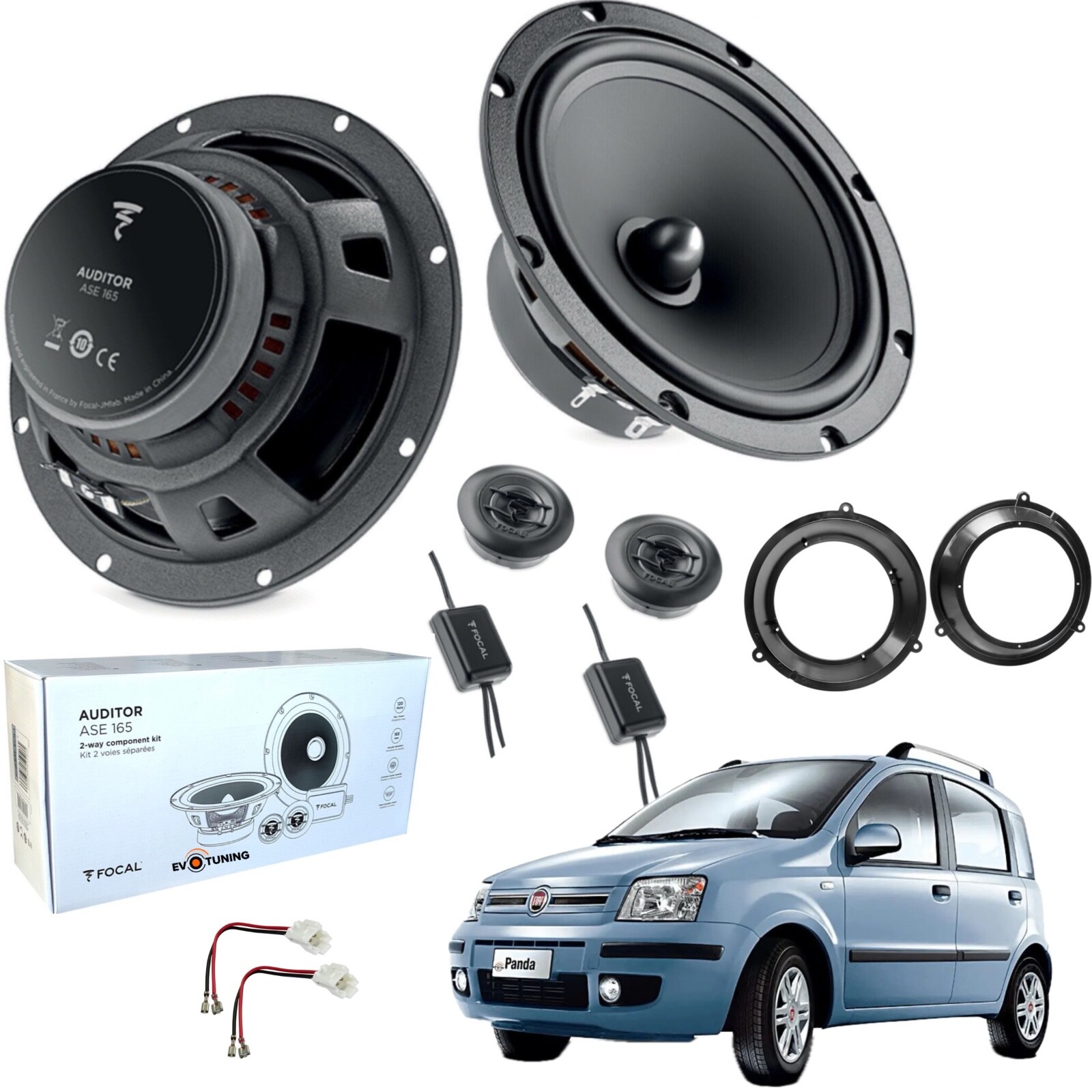 Casse Focal ASE165 Fiat Panda 169 03-12 | Kit Completo 165mm