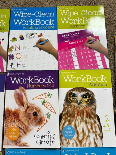 Let's Grow Smart Learning Work Books Lot Of 13 Grades K-4 Ages 4-10 - Picture 3 of 5