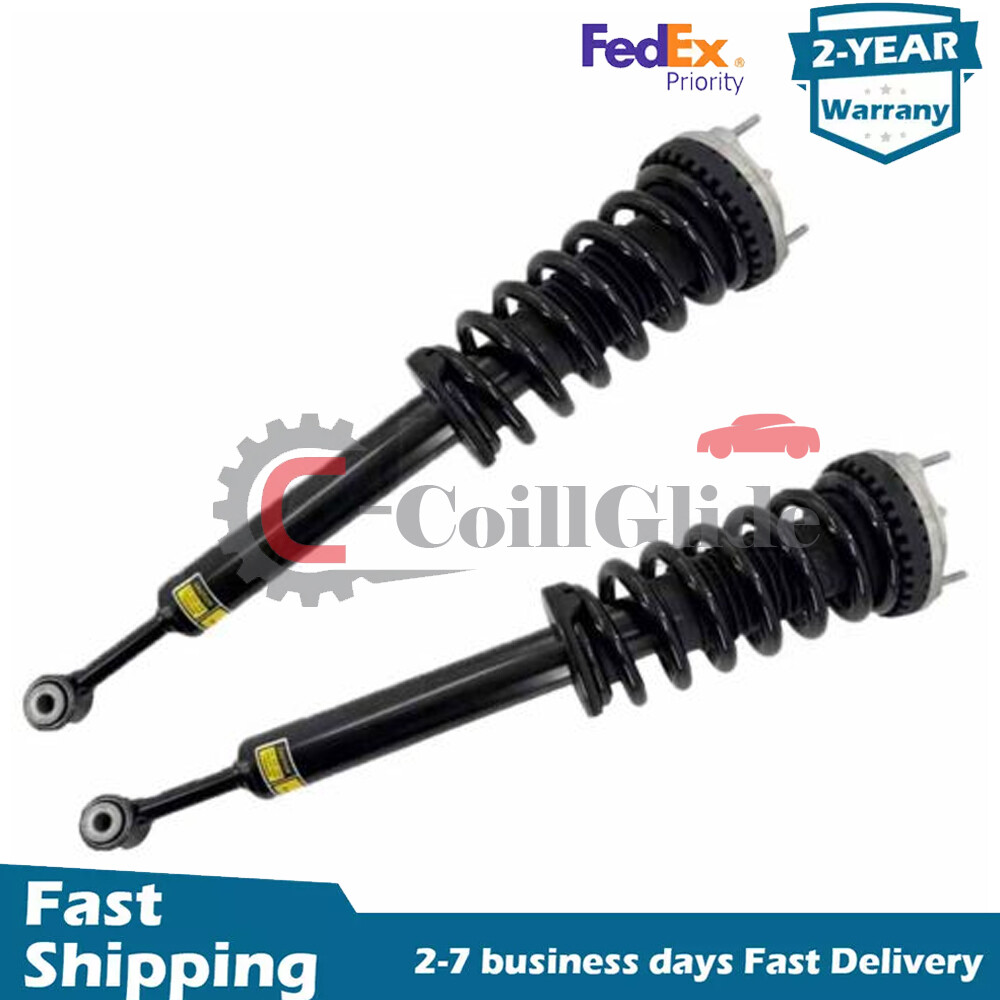 Pair Front Shock Absorber Struts Assys For Maserati Ghibli RWD 14-19 670008896