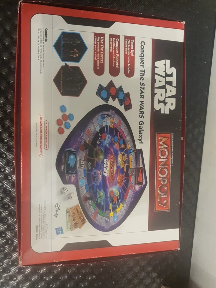 Star Wars Force Awakens Monopoly 2015 Board Game Disney Hasbro New Unplayed - Image 3 of 4
