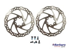 2 DISCHI FRENO 160 mm 6 FORI+ 6 VITI FAT BIKE CITY BIKE MTB ANTERIORE POSTERIORE