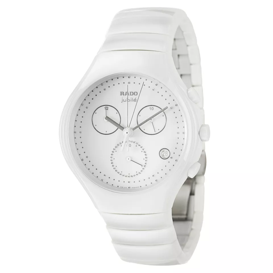 Rado Women's True Jubile R27832702 44mm White Dial Ceramic Watch