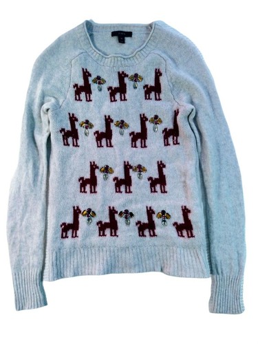 j jill womens pull over SWEATER crew 