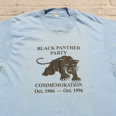 Vintage 90s Black Panther Party Shirt Size L Made in USA Rare