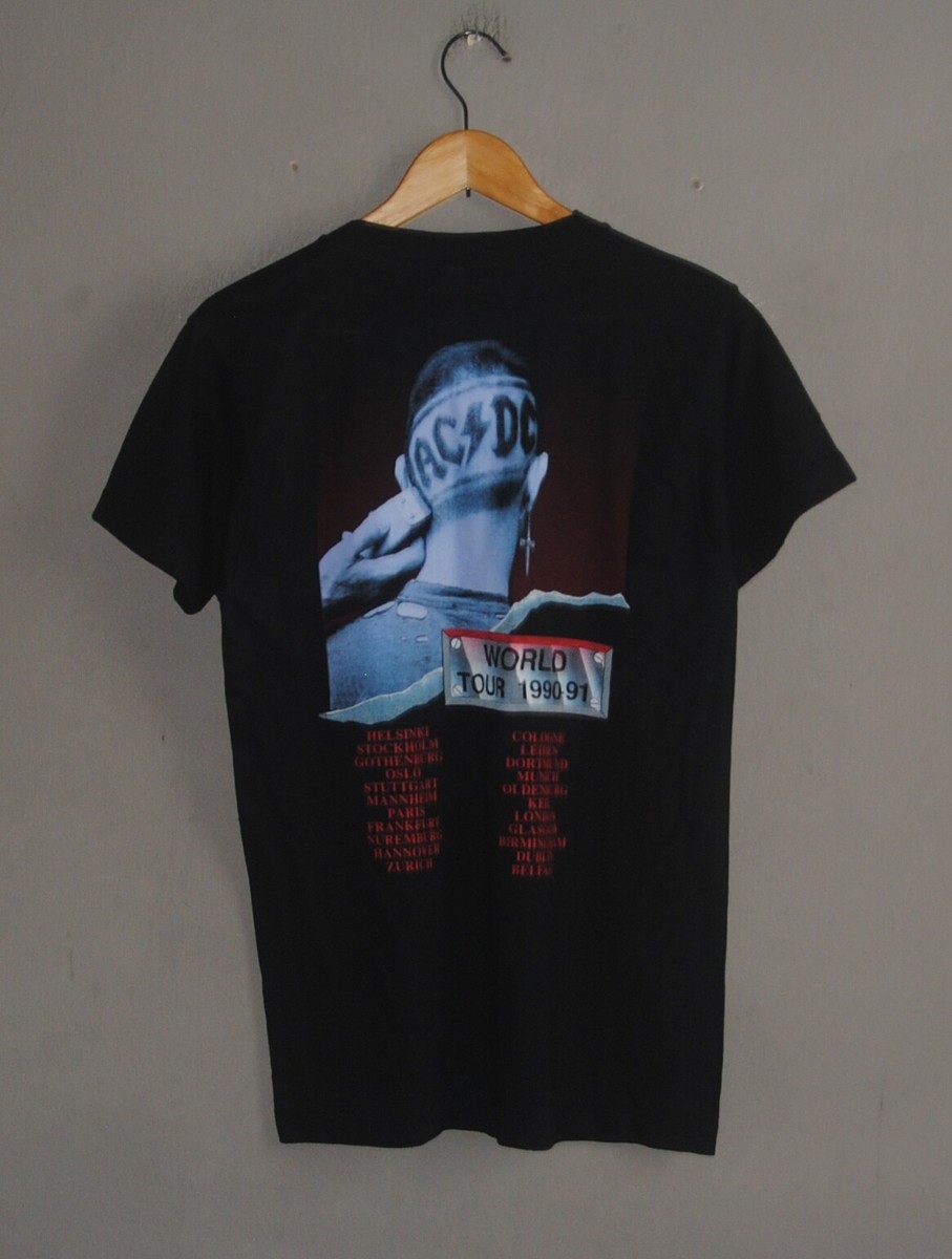 ACDCツアー 1991 ヴィンテージ Tシャツ XL Vintage ACDC 1990-1991 World Tour Back in Black Europe Tour