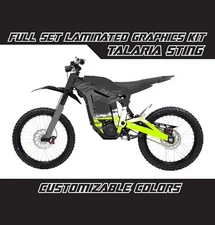 TALARIA STING Brushed Lime Green White Graphics Stickers Kit Wrap Skin Decal Set