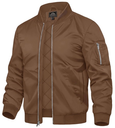 Mens Bomber Jackets Thermal Quilted Jacket Water Resistant Warm Winter Work Coat - Picture 49 of 69