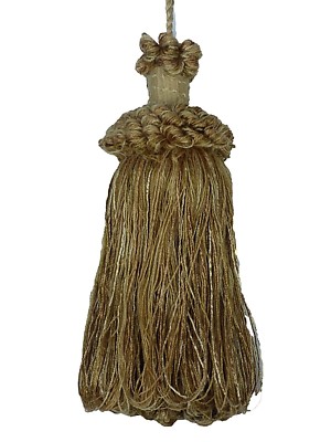 Conso Duke 11884 N04 CAMEL TOBACCO BROWN Decorative 6'' Key Tassel 5'' Loop Cord