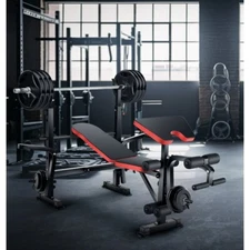 600lbs 6-in-1 Adjustable Weight Bench Workout w/Preacher Curl, Develops Arms U.S