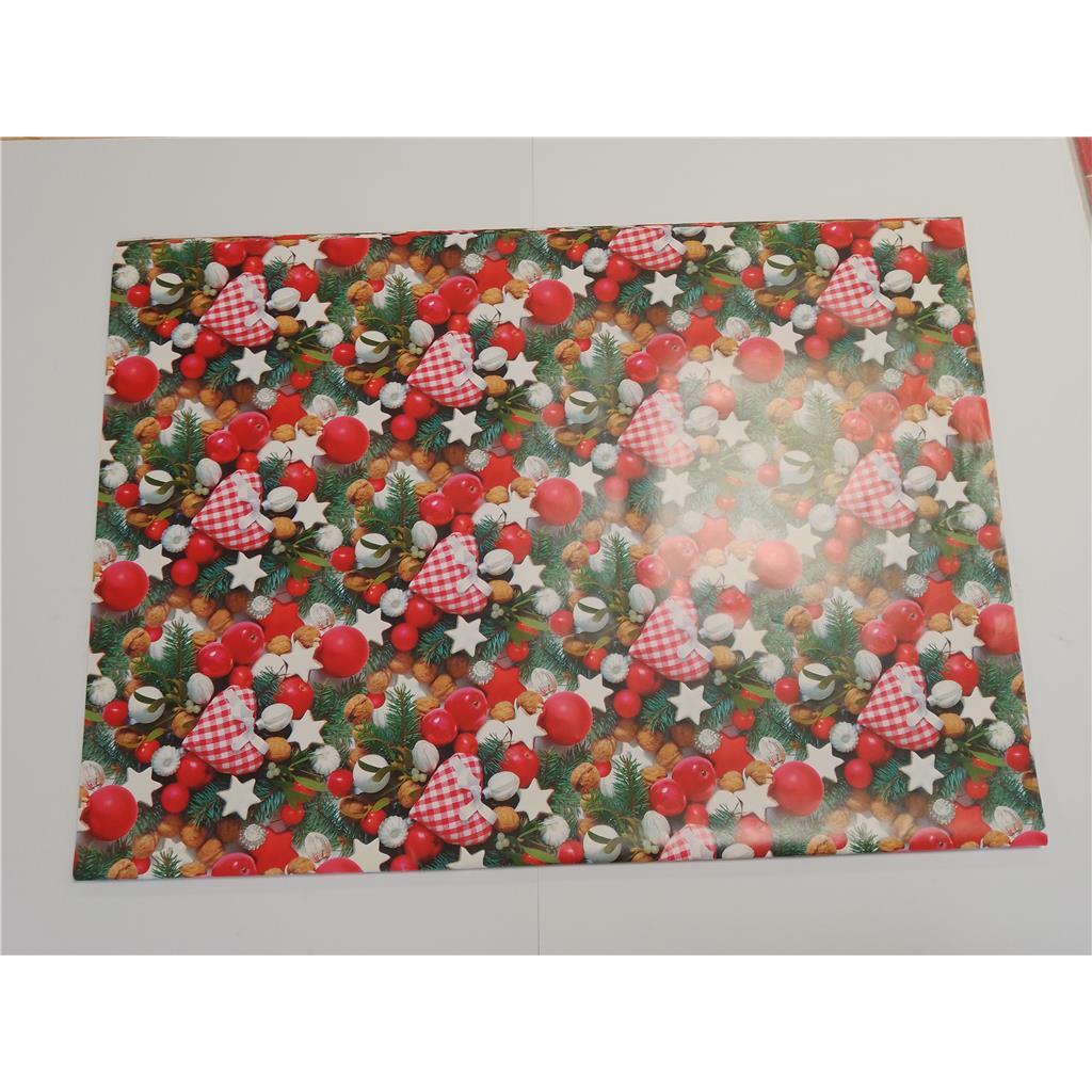 Geschenkpapier-Bögen Weihnachten - 1 Buch bestehend aus 25 Bögen 100x70 cm - UVP