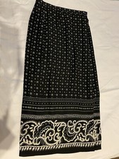 Chaus Womens Size 10 Floral Geometric Print Wrap Skirt Long Maxi Lined Slit