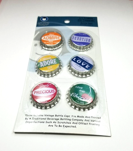 Bottle Caps Li'l Davis Designs Feelings Scrapbooking Embellishment Sealed pack - Picture 8 of 12