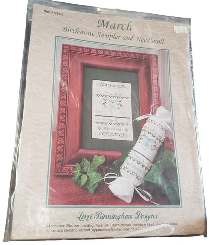 Lorri Birmingham Designs March Birthstone Sampler and Needleroll Kit ...
