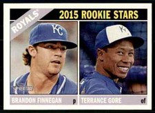 2015 Topps Heritage Brandon Finnegan / Terrance Gore RC #424 Kansas City Royals