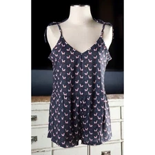 NWT New $45 Modcloth At Day’s End Llama Sleep Blue Pajamas PJs Romper Large L