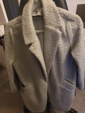 Nutmeg Boucle Overcoat Size 12 Light Mint/sage
