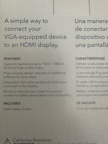 Adaptateur Insignia HDMI vers VGA noir pour Mac et Windows - Photo 7/9