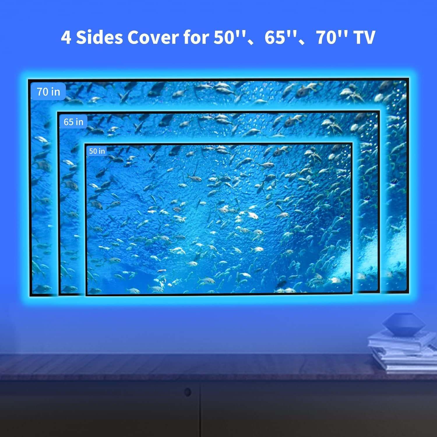 TV Led Backlight, Led Strip Lights for TV 3265 Inch, RGB 13 FT TV Led