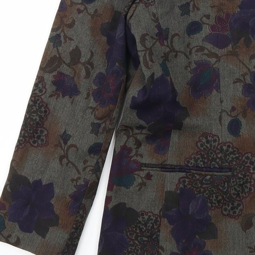 Kasper Womens Purple Floral Jacket Size 12 Button - Picture 12 of 12