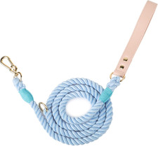 5FT Cotton Dog Leash - Ombre Rope Heavy Duty Braided Training with Comfortable P