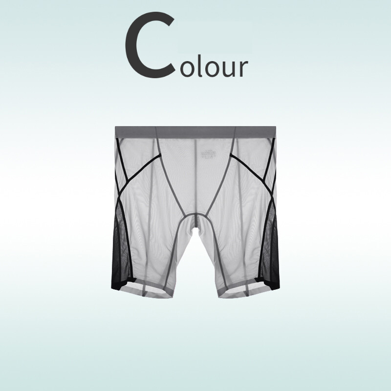 Pantalones Cortos Transparentes de Seda Hielo para Hombres Delgados Secado Rápido Transpirables Correr Deportes Calzoncillos