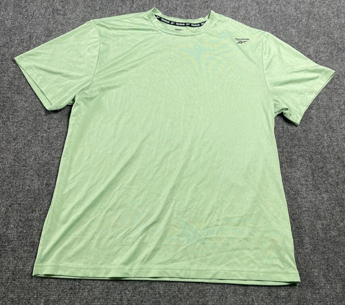 Reebok Men's Short Sleeve Crew-Neck Athletic Mint Green T-shirt L