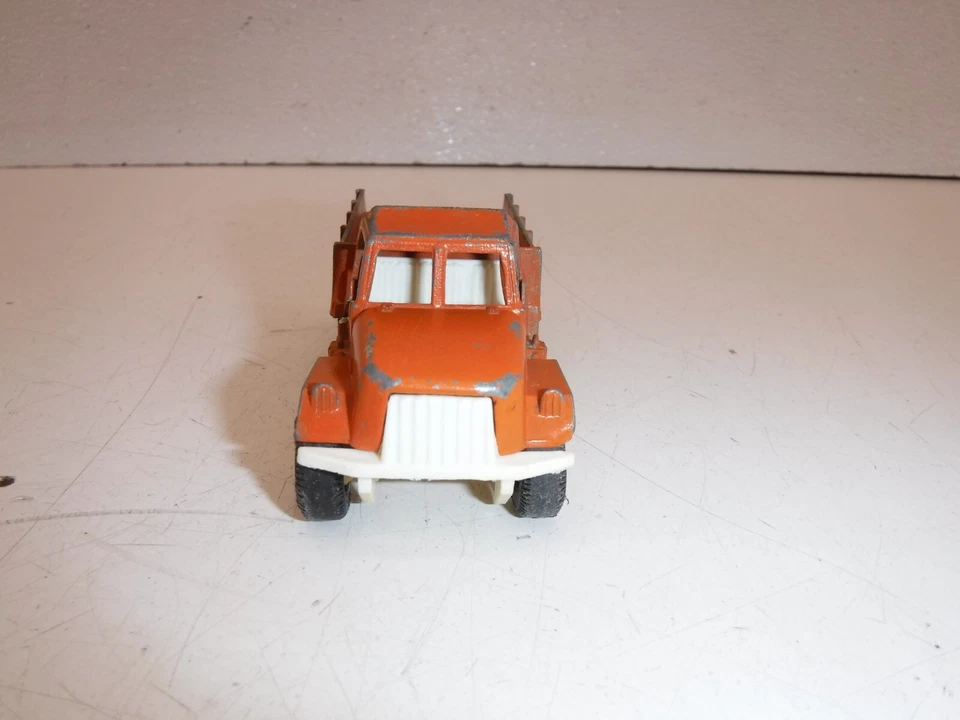老式 TootsieToy 金属塑料皮卡 4 英寸橙色玩具卡车 — 第 4/4 张图片